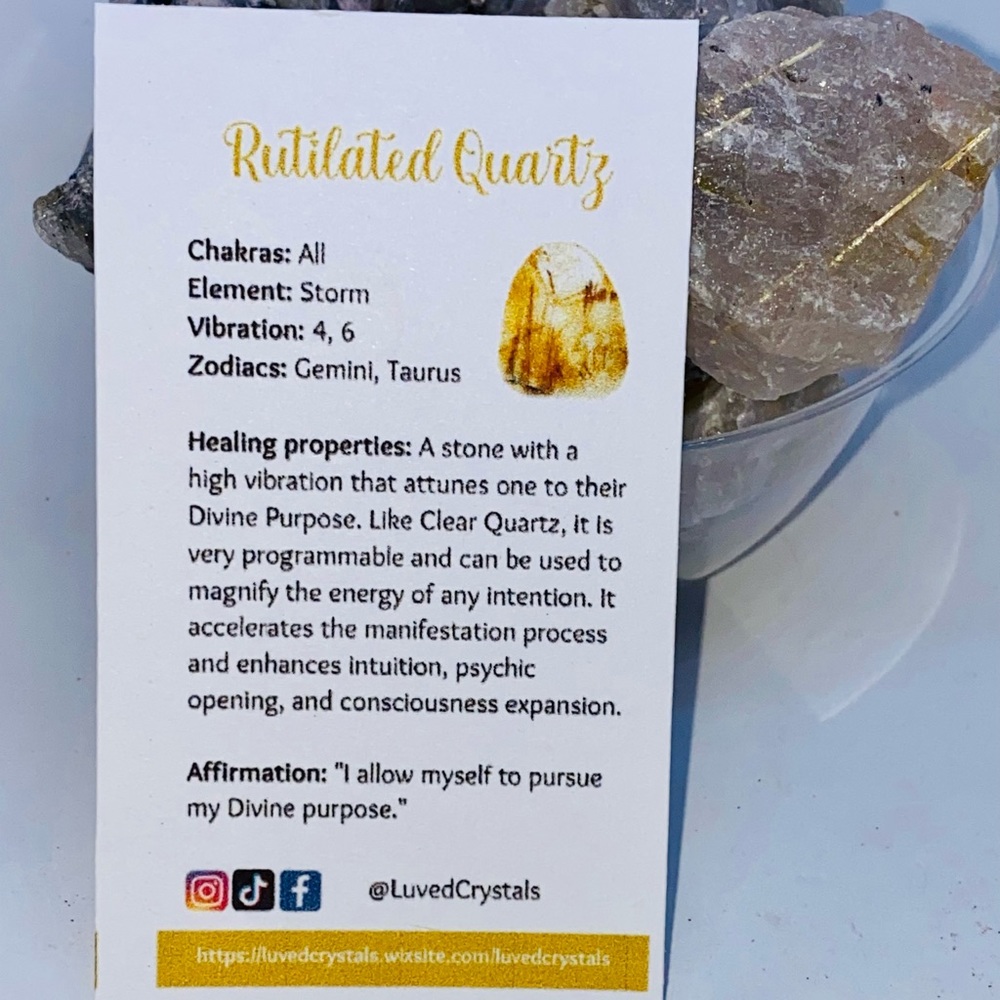 Rutilated Quartz Crystal